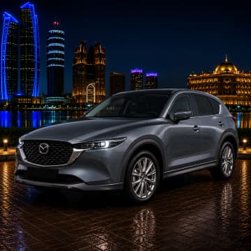 Gray Mazda CX-5 2025 SUV for rent in Abu Dhabi from Silver Arrow Car Rental